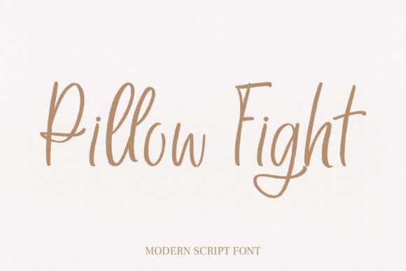 Pillow Fight: A Creative Script Font
