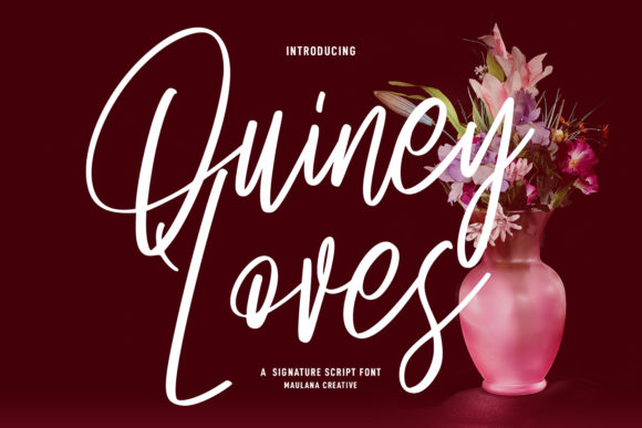 Quiney Loves: A Stylish Script Font