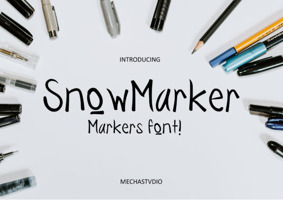 Snow Marker Font for Creative Projects
